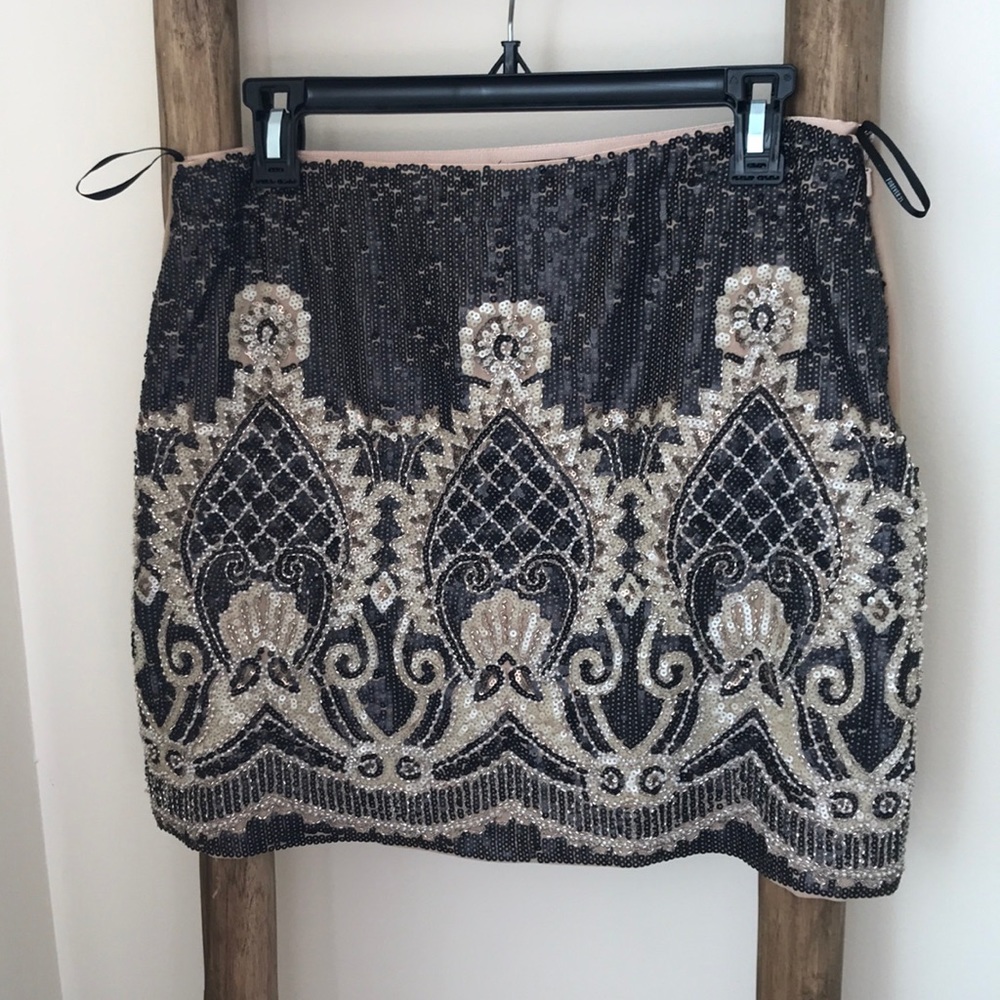 Sequined mini skirt